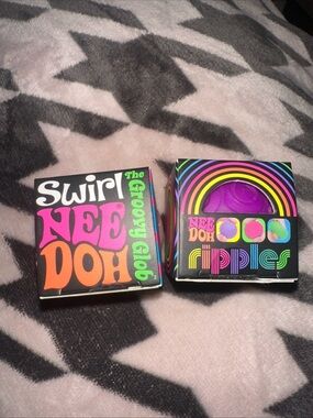 Nee Doh Ripples Purple & Orange Groovy Glob Swirl. 1.5” Diameter